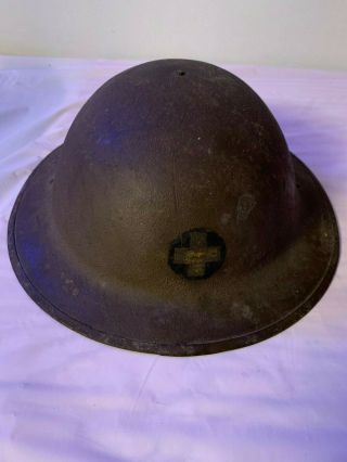 Wwi Us Army Aef M1917 Helmet Shell W/hand Painted 33rd Infantry Division Emblem