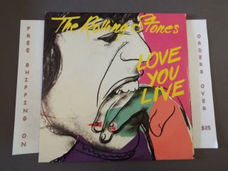 The Rolling Stones Love You Live 1977 Dbl Lp W/ Orig Inner Sleeve " Brown Sugar "