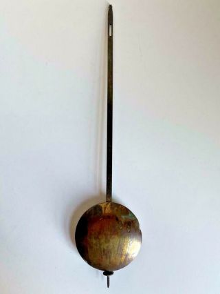 Antique Longcase Grandfather Clock Brass Faced Pendulum 13 " Inc Lenght 512 Grams