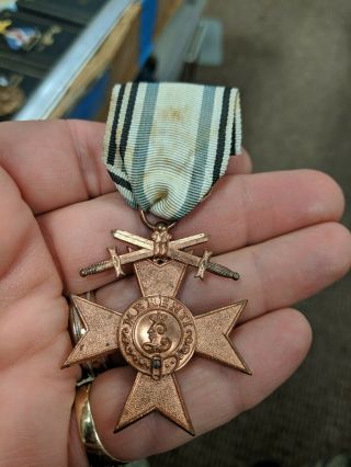 Pre - Ww1 1866 Bavarian Military Merit Cross With Swords Medal