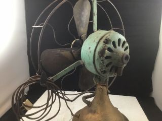 GE General Electric 12” Fan Antique Old VTG Cast Iron USA Desk Top 3
