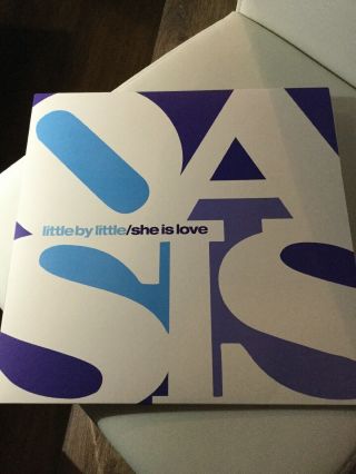 Oasis Little By Little/she Is Love 12” Vinyl Single Very Rare Liam Noel