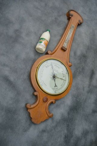 A Large Oak Cased Banjo Barometer To Restore By Dye And Son Westerham C1900
