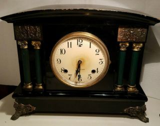 Antique Sessions 4 Column Mantle Clock Parts Restoration