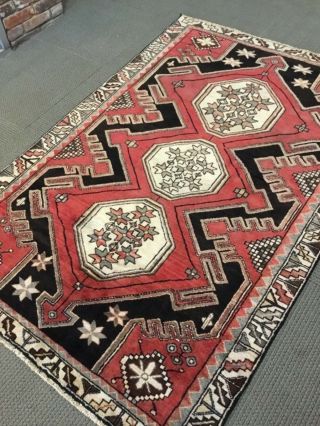 Spectacular Rare Tribal vintage Authentic Area Rug 5 ' x 7 ' knotted A, 2