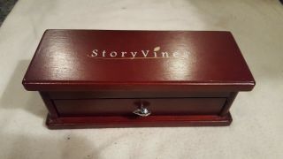Storyvines Cherry Wood Jewelry Box W/ Mirror - Danbury - Bead Storage