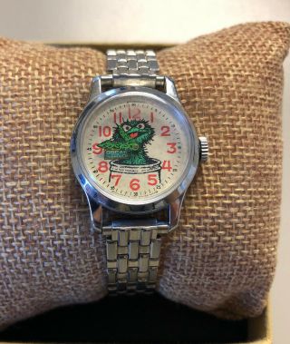 Vintage Bradley Sesame Street Oscar The Grouch Watch - Swiss Made