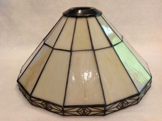 Tiffany Style Mission Style Leaded Slag Glass Lamp Shade 12 