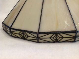 Tiffany Style Mission Style Leaded Slag Glass Lamp Shade 12 