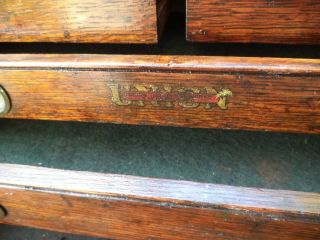 Oak Machinist Tool Chest Union Tool Chest Rochester Ny Vtg 1910 - 1918