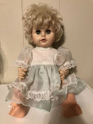 Vintage Eegee Baby Doll 1974 W/ Clothes Drink And Wet Sleepy