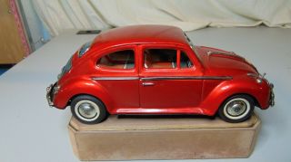 Vintage Bandai Volkswagen Beetle Bug Car Battery Operated Red