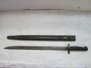 Wwi Wilkins 1907 Enfield Bayonet With Scabbard British Pattern Marked