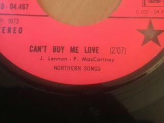 The Beatles 7 " Cant Buy Me Love Maccartney Misprint Labels Mispress Record