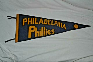 Philadelphia Phillies Old Vintage Baseball Pennant Full - Size Blue