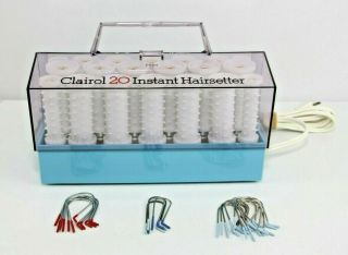 Vintage Clairol Kindness 20 Instant Hairsetter Hot Rollers & Clips C20s Denmark