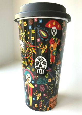 Sugar Skull Day Of Dead Dia De Muertos Hot Travel Tumbler Coffee Mug Halloween