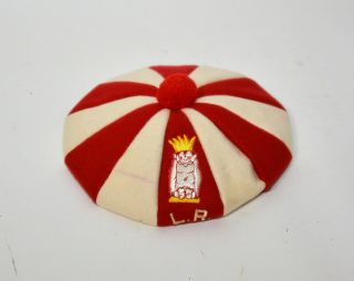 Vintage Royal Order Of Jesters Roj Red White Scottish Hat Billiken Shriners Lr12