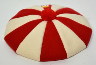 Vintage Royal Order of Jesters ROJ Red White Scottish Hat Billiken Shriners LR12 2