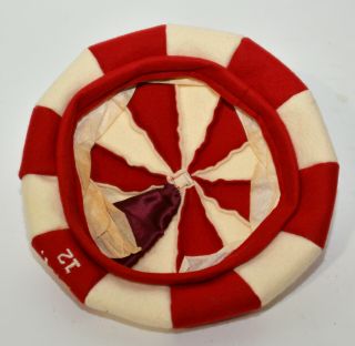 Vintage Royal Order of Jesters ROJ Red White Scottish Hat Billiken Shriners LR12 3