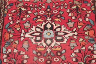 Vintage Traditional Red Lilian Hamedan Area Rug Hand - Knotted Entrance Wool 2 