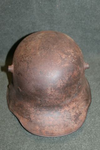Rare Untouched Lg Size Ww1 German M16 " Duckbill " Combat Helmet W/band