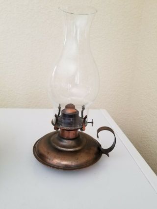 Vintage Metal (copper Tone) Oil Lamp