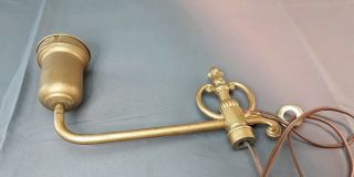 Antique Vintage Old Floor Lamp Arm Part Metal Fixture Victorian Bridge & Socket