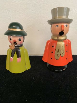 Vintage Wooden Incense Smokers.  One Marked German Democratic Republic