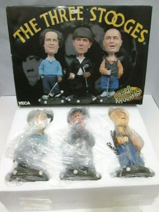 Neca The Three Stooges Head Knockers - Bobbleheads Golf Nib