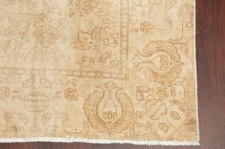 7x10 Antique Muted Pale Peach Area Rug Distressed Oriental Faded Carpet