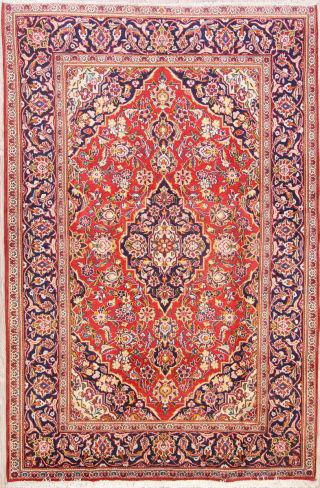 Vintage Floral Oriental Ardakan Area Rug Wool Hand - Knotted Medallion Carpet 5x7