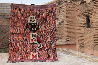 Moroccan Handmade Wool Rug Bohemian Vintage Rug 5 