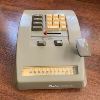 Rare Vintage Bohn Contex 10 Mechanical Calculator Adding Machine - Great Shape
