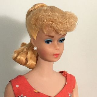 6 Vintage Ponytail Barbie Lemon (nude) 1963 Great Hair