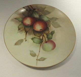 Vintage Favorite Uno Bavarian Hand Painted Apple Plate