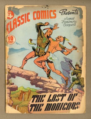 Classics Illustrated 004 The Last Of The Mohicans 1 Pr 0.  5 1942