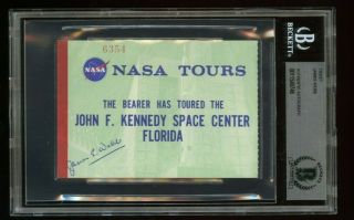 James Webb Signed Nasa Tours Ticket Bas Authenticated 2nd Nasa Administrator