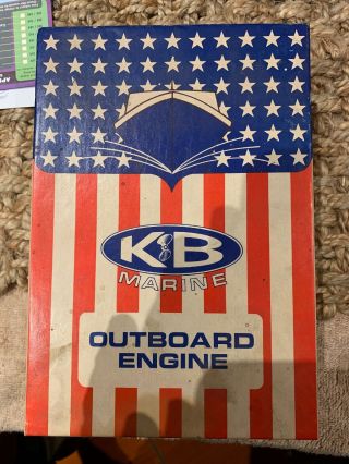 Rare Vintage K&b 3.  5cc Rc Outboard Model Boat Engine Marine Motor
