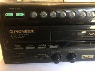 Pioneer CLD - V870 CDG Karaoke Laserdisc Player CD LD Auto - Reverse System Vintage 3