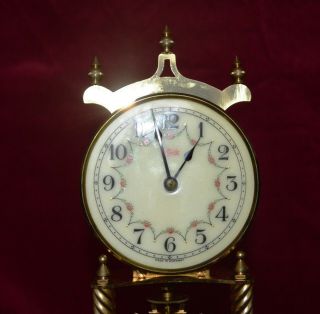 Vintage Kundo 400 Day Large Brass Anniversary Clock Perspex Dome Not 3