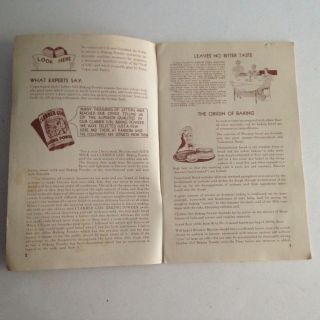 Old Baking Recipe Cookbook 1934 Clabber Girl Baking Book Cakes Cookies Breads 2