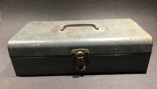 Vintage Craftsman Small Metal Wrench Socket Tool Box With Latch And Handle Empty