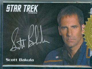 Star Trek Enterprise Archives Series 1 Scott Bakula As Capt Archer Auto Card