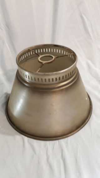 Vintage 5 - 3/4 " X 10 - 1/2 " Metal Lamp Shade Light Enclosure Top