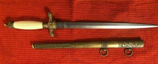 Austro - Hungarian Wwi Era Naval Officer Dress Dagger With Scabbard