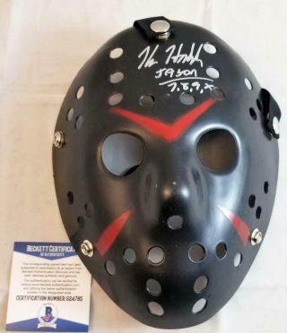 Kane Hodder Signed Jason Voorhees Mask Friday The 13th Beckett Bas 785