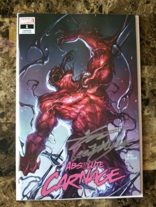 Absolute Carnage 1 (fan Expo Variant Signed By Inhyuk Lee) Cates Marvel Comics