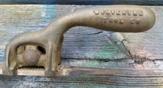 Vintage Cast Iron File Handle Old Antique Tool Holder W/file Wolverine Tool Co