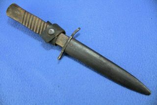 Ww1 Imperical German Trench Fighting Knife With Scabbard.